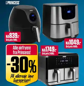 Europris Princess airfryer tilbud