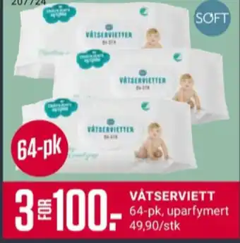 Europris Ukjent våtservietter tilbud