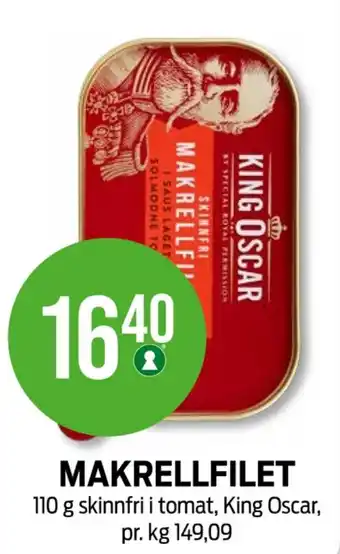 Kiwi King oscar makrell i tomatsaus tilbud