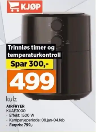 POWER AIRFRYER KUAF3000 tilbud