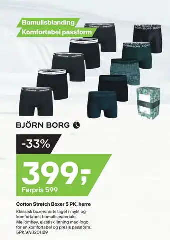 XXL Sport Cotton Stretch Boxer 5 PK, herre tilbud