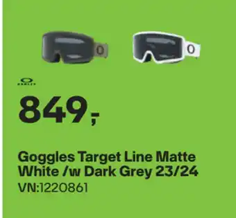 XXL Sport Goggles Target Line Matte White /w Dark Grey 23/24 tilbud