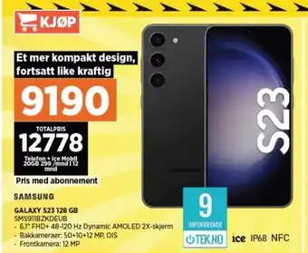 POWER SAMSUNG GALAXY S23 128 GB SMS911BZKDEUB tilbud