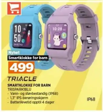 POWER SMARTKLOKKE FOR BARN TRISPARKIBLU tilbud