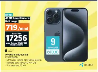 POWER IPHONE 15 PRO 128 GB tilbud