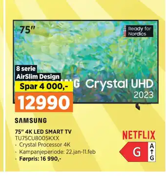 POWER 75 4K LED SMART TV tilbud