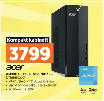 POWER ASPIRE XC-830 STASJONÆR PC tilbud