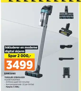 POWER TRÅDLØS STØVSUGER tilbud