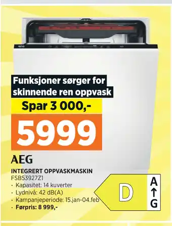 POWER INTEGRERT OPPVASKMASKIN tilbud