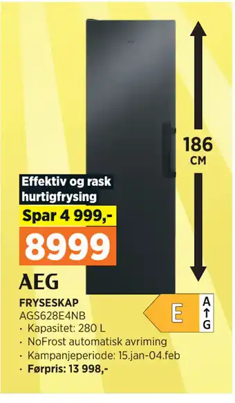 POWER FRYSESKAP tilbud