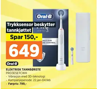 POWER ELEKTRISK TANNBØRSTE tilbud