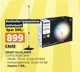 POWER SMART GULVLAMPE tilbud