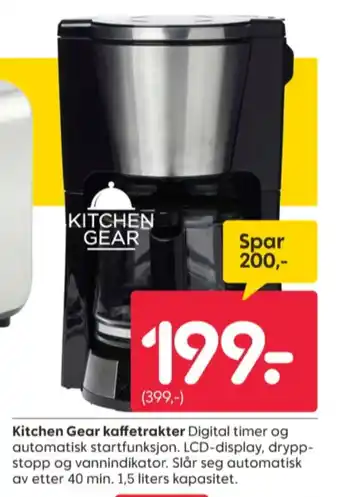 Rusta Kitchen gear kaffemaskin tilbud