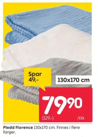 Rusta Ukjent pledd tilbud