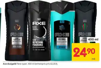 Rusta Axe dusjgel tilbud