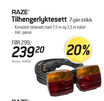 Thansen Tilhengerlyktesett tilbud