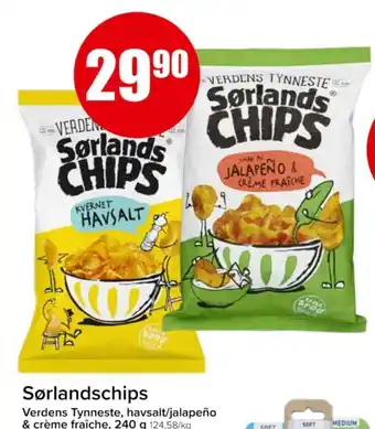 Spar Sørlandschips tilbud