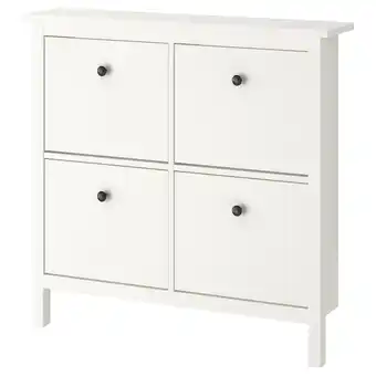 IKEA Hemnes Skoskap med 4 rom, hvit, 107x22x101 cm tilbud