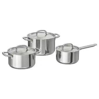 IKEA Ikea 365+ Matlagningssett 6 deler, rustfritt stål tilbud