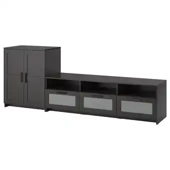 IKEA Brimnes Tv-møbel, kombinasjon, svart, 258x41x95 cm tilbud