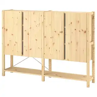 IKEA Ivar 2 seksjoner/hyller/skap, furu, 174x30x124 cm tilbud