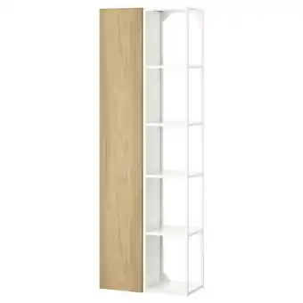 IKEA Enhet Oppbevaringskombinasjon, hvit/eikemønstret, 60x32x180 cm tilbud