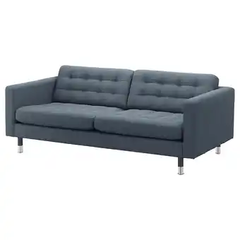 IKEA Landskrona 3-seters sofa, Gunnared blå/metall tilbud