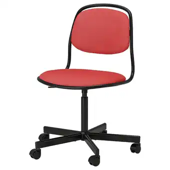 IKEA ÖrfjÄll Arbeidsstol, svart/vissle rød tilbud
