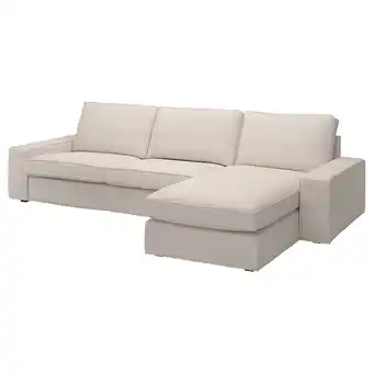 IKEA Kivik 4-seters sofa med sjeselong, Tresund lys beige tilbud