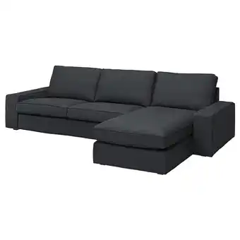 IKEA Kivik 4-seters sofa med sjeselong, Tresund antrasitt tilbud