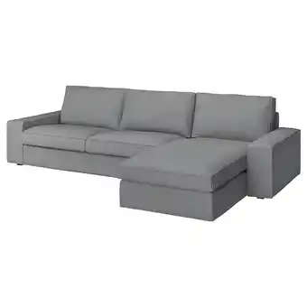 IKEA Kivik 4-seters sofa med sjeselong, Tibbleby beige/grå tilbud