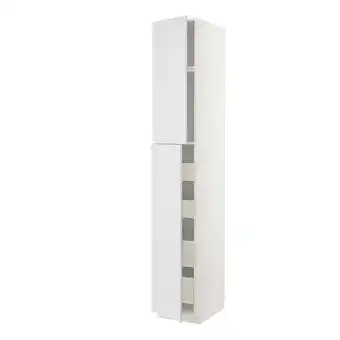 IKEA Metod / maximera Høyskap med 2 dører/4 skuffer, hvit/stensund hvit, 40x60x240 cm tilbud