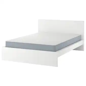 IKEA Malm Seng med madrass, hvit/vesteröy fast, 140x200 cm tilbud