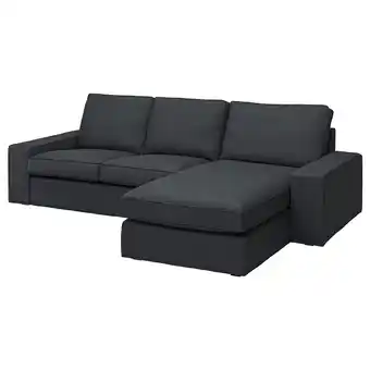 IKEA Kivik 3-seters sofa med sjeselong, Tresund antrasitt tilbud