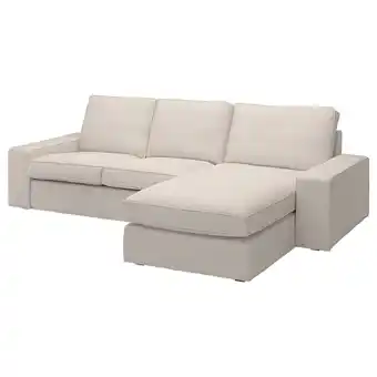 IKEA Kivik 3-seters sofa med sjeselong, Tresund lys beige tilbud