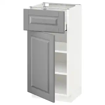 IKEA Metod / maximera Benkeskap med skuff og dør, hvit/bodbyn grå, 40x37 cm tilbud