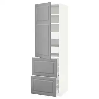 IKEA Metod / maximera Høysk hy/4 sk/d/2 fr, hvit/bodbyn grå, 60x60x200 cm tilbud