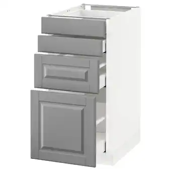 IKEA Metod / maximera Benkesk 4 fr/4 sku, hvit/bodbyn grå, 40x60 cm tilbud
