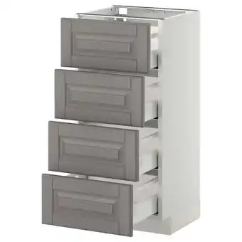 IKEA Metod Benkesk 4 fr/4 sku, hvit/bodbyn grå, 40x37 cm tilbud