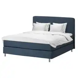 IKEA Dunvik Kontinentalseng, Valevåg medium/hornnes Gunnared blue, 140x200 cm tilbud