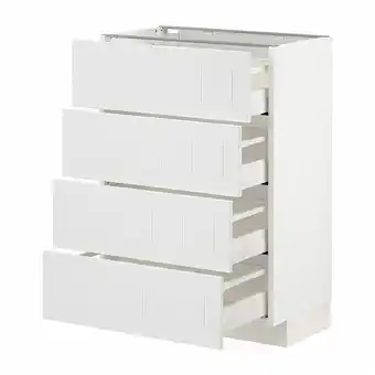 IKEA Metod / maximera Benkesk 4 fr/4 sku, hvit/stensund hvit, 60x37 cm tilbud