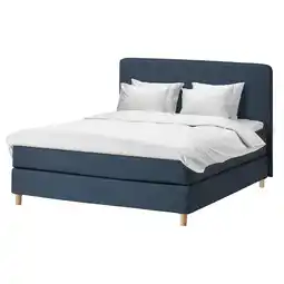 IKEA Dunvik Kontinentalseng, Vågstranda medium/tuddal Gunnared blue, 140x200 cm tilbud