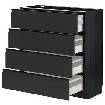 IKEA Metod / maximera Benkesk 4 fr/4 sku, svart/upplöv matt antrasitt, 80x37 cm tilbud
