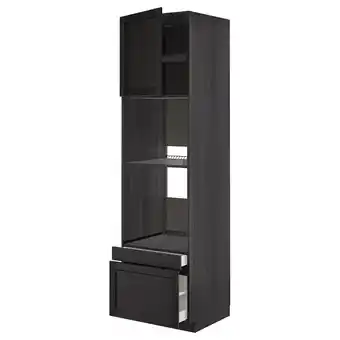 IKEA Metod / maximera Høyskap f ov/komb ov m sk/2 sk, svart/lerhyttan svartbeiset, 60x60x220 cm tilbud