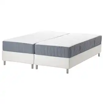 IKEA EspevÄr/valevÅg Kontinentalseng, hvit/fast/medium lys blå, 180x200 cm tilbud