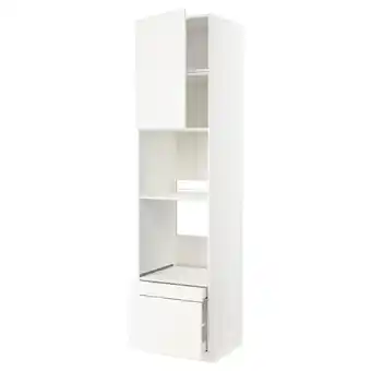 IKEA Metod / maximera Høyskap f ov/komb ov m sk/2 sk, hvit/veddinge hvit, 60x60x240 cm tilbud