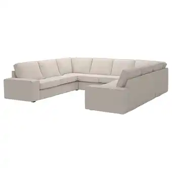 IKEA Kivik U-formet 6-seters sofa, Tresund lys beige tilbud