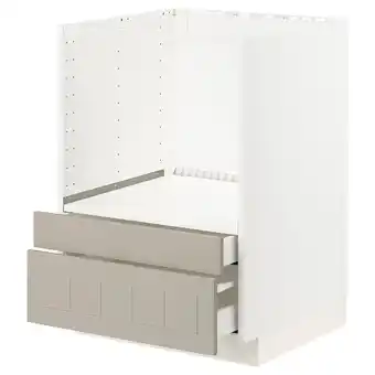 IKEA Metod / maximera Benkeskap for kombi mikro/skuffer, hvit/stensund beige, 60x60 cm tilbud