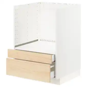 IKEA Metod / maximera Benkeskap for kombi mikro/skuffer, hvit/askersund lyst askemønster, 60x60 cm tilbud