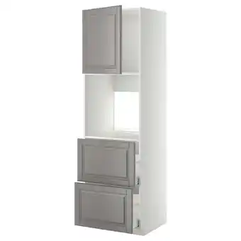 IKEA Metod / maximera Høyskap f ov m sk/2 fr/2 h skuffer, hvit/bodbyn grå, 60x60x200 cm tilbud